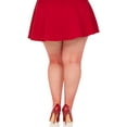 thumbnail image 2 of Leg Avenue Womens Spandex Industrial Fishnet Tights, Red, Plus Size, 2 of 5