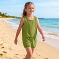 thumbnail image 5 of Bright Color Girls Skort Shorts 2-14 Years Summer Casual Sporty Drawstring Waist Active Shorts for Kids Green 1 Years, 5 of 7