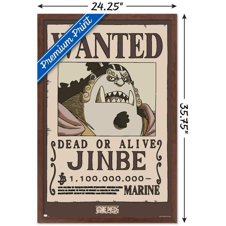 One Piece - Jinbe Wanted Poster Wall Poster, 22.375