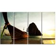 thumbnail image 2 of Plage Tropicale avec Grand Bateau - Impression sur Toile, 2 of 3