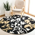thumbnail image 2 of SAFAVIEH Soho Aaron Abstract Floral Wool Area Rug, Black/Multi, 6' x 6' Square, 2 of 10