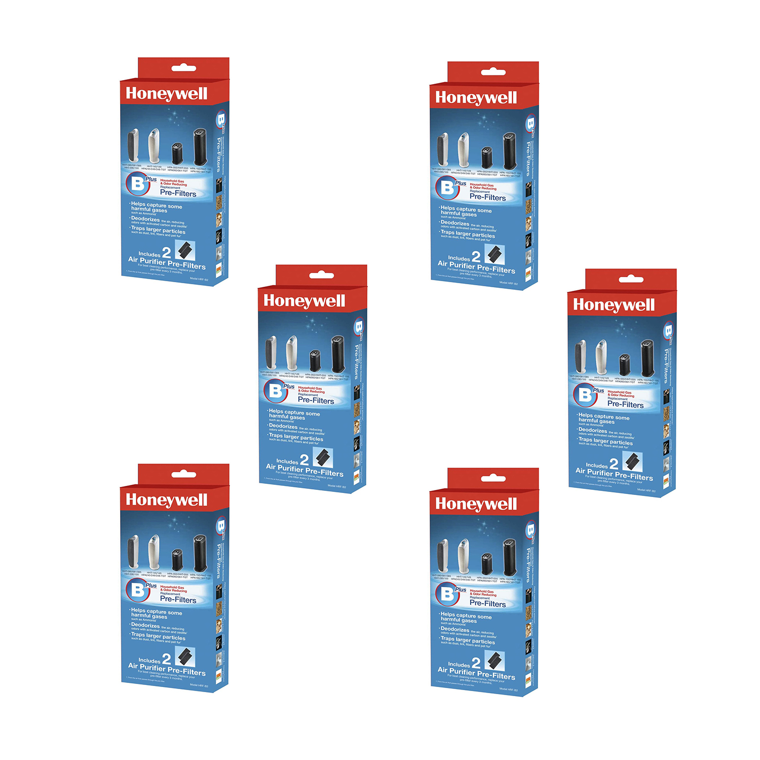 Honeywell Filter B Household Odor and Gas Reducing Air Pre Filter, (12 Pack)