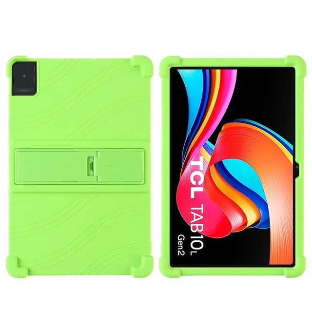 Case For TCL TAB 10 Gen 2 Tablet Safe Shockproof Silicone Stand Cover Green TCL TAB 10 Gen 2