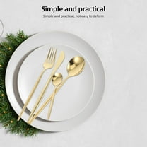 WHAMVOX Stainless Steel Kitchen Utensils Set for Food Use Golden Color Elegant and 12 Pieces