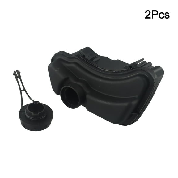 Fuel Tank 84004660 Replacement with Cap for 590568 08P502 09P602 09P702 E450 E500 Lawn Mowers, Easy Installation Plastic Gas Container with Fuel Line and Clamp, Black
