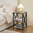 thumbnail image 3 of Yaheetech 3 Tier Side Table with Shelf for Living Room, Gray, 3 of 8