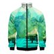 thumbnail image 4 of Ilustración de paisaje 3D Impresión digital creativa Impresión digital Cuello alto Chaqueta con cremallera para hombres Mujeres Sudadera con capucha Ropa para hombre, 4 of 4