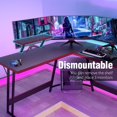 Vineego 51 Inch LShaped Gaming Desk Computer Corner Desk PC Gaming