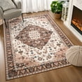 thumbnail image 2 of TWINNIS Area Rug for Living Room Persian Rug Vintage Boho Carpet for Bedroom,Brown,4'x6', 2 of 8