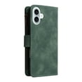 thumbnail image 5 of for iPhone 16 Plus Multifunctional Case Wallet with Card Slots, Premium Soft PU Leather Zipper Folio Flip with Crossbody Strap Kickstand Zipper Phone Cover for iPhone 16 Plus, Green, 5 of 9