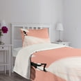 thumbnail image 3 of Ambesonne Salmon Quilted Bedspread Set 2 Pcs, Wedding Umbrella, Twin Size, Salmon and White, 3 of 5