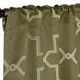 thumbnail image 2 of Superior Trellis Blackout Grommet Curtain Panel Pair, Set of 2 Curtains, 52"W x 63"L, Olive Green, 2 of 6