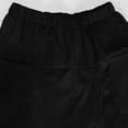 thumbnail image 6 of Endives Women's Linen Short Solid Color with Pocket Casual Shorts with Skirt Pants Women's Casual Pants Summer Black, 6 of 6