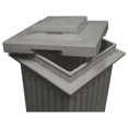 . Savannah Column Plastic Storage and Waste Bin, 30 gal Dark Granite