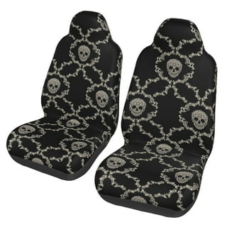 Gothic Red Coffin Car Seat Covers~Goth, Polyester, Bucket Seats, Pair