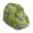 thumbnail image 3 of Roca de musgo artificial, piedra verde cubierta de musgo, roca paisajística realista para plantas 17 cm x 17 cm x 12 cm, 3 of 9