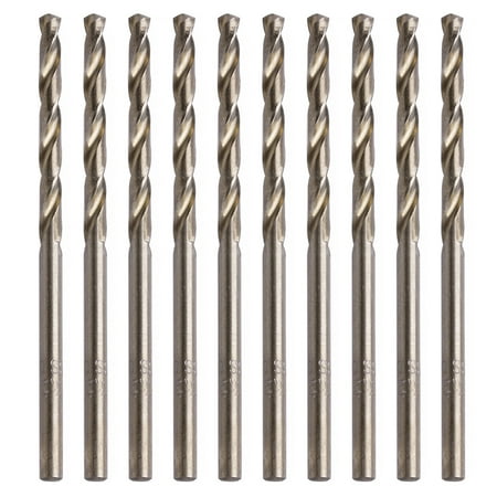 

BOOMTB 10Pcs 3.2mm Round Shank HSS-Co Twist Drill Spiral Drill Bit