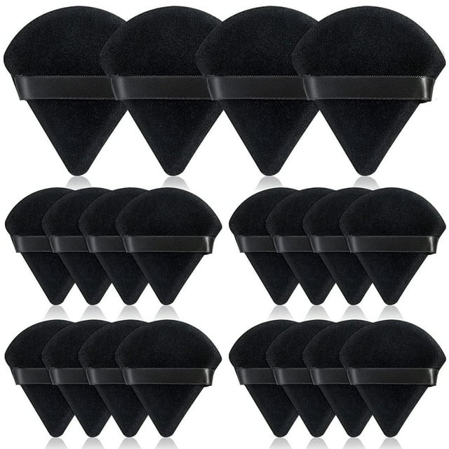 Bamboohart Triangle Powder Puff Washable Makeup Puff Wet and Dry Use Beauty Makeup Tool 20 Pcs
