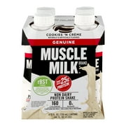 Muscle Milk Genuine Protein Shake, 25g Protein, Cookies 'N Creme, 11 Fl