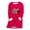 DT-Watermelon Red, variant on Women's Long Sleeve Heart Print Tunic Dress - Patterned, Casual Style, Fall & Weekend Wear,White