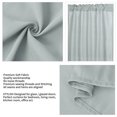thumbnail image 6 of PiccoCasa Blackout Curtains Rod Sliding Door Drapes Rod Pocket, Gray W25" x L40", 6 of 8