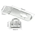 thumbnail image 2 of Unique Bargains 4 inch Padlock Hasp Door Clasp Bolt Lock Latch Stainless Steel Silver Tone, 2 of 3