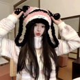 thumbnail image 2 of Women's Cat Beanie Crochet Hats Vintage Striped Winter Warm Elastic Cap Beanie Hat Y2K Accessories Slouchy Cat Ear Cap for Adults, 2 of 7