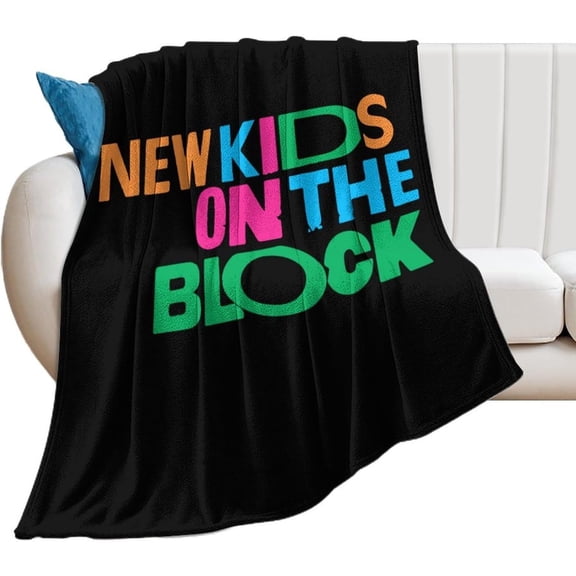 Fluffy Plush Soft Warm Flannel Fleece Throw New Kids On The Block Blanket,Super Soft Sofa Blanket for Office, Bedroom, Travel, All Seasons 40"x50"