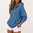 thumbnail image 5 of Zip Up Hoodie Women 2026 Long Sleeve Fall Winter Oversized Sweatshirts Zipper Oversized Cute Jackets with Pockets, 5 of 7