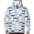 thumbnail image 7 of Xecao Blue Fish Pattern Men's Adult Pullover Hoodie,Hooded Sweatshirt-4X-Large, 7 of 7