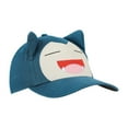 thumbnail image 3 of Pokémon Big Face Snorlax Adult Blue Traditional Adjustable Hat, 3 of 7