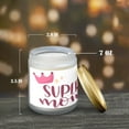 thumbnail image 3 of Vanilla Scented Candle - Mother's Day - Super Mom Queen – Home Fragrance Candle, 3 of 4
