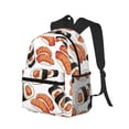 thumbnail image 2 of Daiia Sushi Roll School Backpack for Men Women, Unisex Large Waterproof Bookbag Schoolbag Casual Daypack for High School/College/Teens/Travel/Work Black, 2 of 8