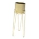 thumbnail image 3 of Maceta de metal Macarena con soporte para centros de mesa de mediados de siglo, 3 of 8