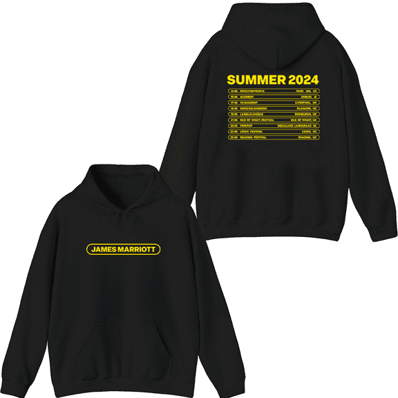 James Marriott Merch 2024 Tour Hoodie Graphic Hoodies Unisex Men Women Long Sleeve Pullover Tops