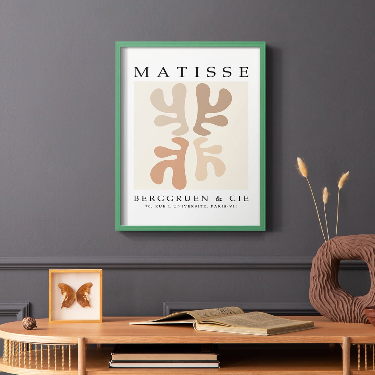 Matisse CCCXLVIII in Green Solid Wood 8 x 10 Framed Print