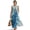 Blue White Abstract Floral, variant on Toile De Jouy Boat House Print Women's Summer Maxi Dresses 2026, Linen-Like Sleeveless Long Flowy Boho Beach Vacation Sundress Casual Clothes Tank Dress with Pockets for Ladies, L