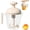 Beige, variant on Ergonomic Multi-Blade Manual Egg Mixer,Press The Egg Beater Cup,Hand Push Rotary Whisk Blender Cup,Built-In Mesh Filter for Foam Removal,Kitchen Mixing Tool for Beating Eggs Frothing Milk (Beige)