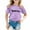 Purple, variant on Little Kid Children's Fashion City Theme Printed T Shirt Casual And Comfortable Top For Boys And Girls Crop Top Dance Shirts for Girls Knit Nice Girl Baby Blouse Just A Small Town 6-7 Years Purple