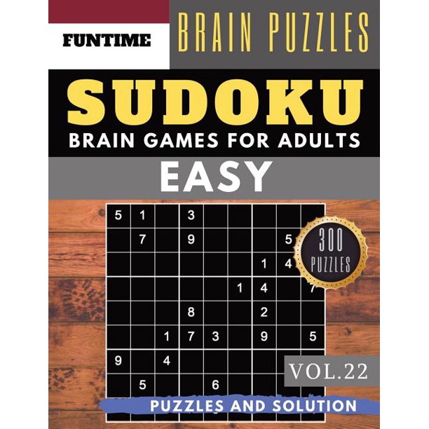 sudoku book easy sudoku easy 300 easy sudoku with answers brain puzzles books for beginners sudoku book easy vol 22 large print paperback walmart com