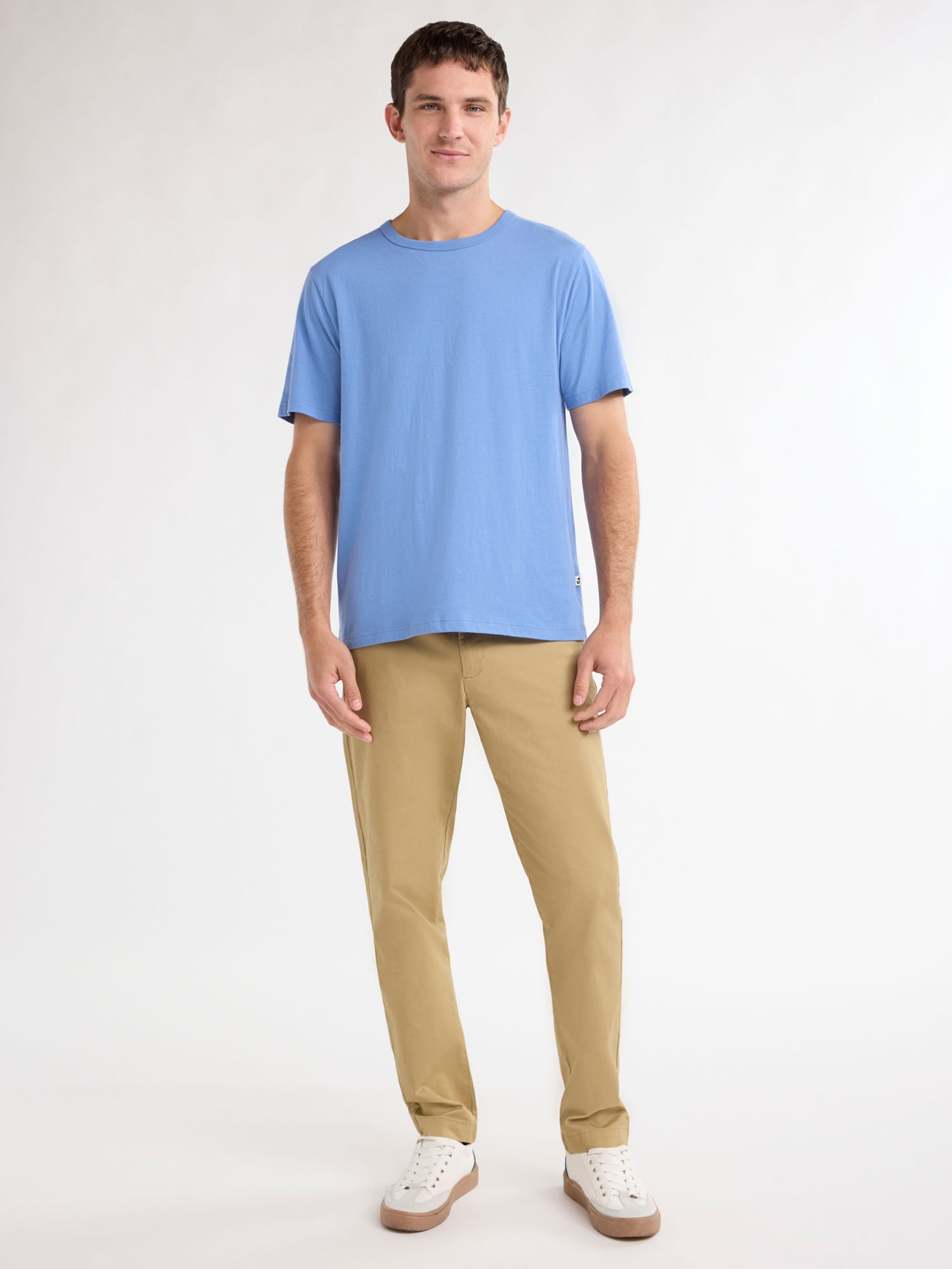 Free Assembly Men’s Everyday Cotton Tee with Short Sleeves, Sizes S-3XL