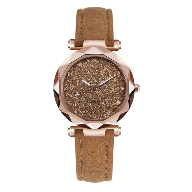 Reloj de cuarzo para mujer, relojes para mujer, relojes para mujer, conjunto de pulsera con flores, reloj de pulsera para mujer, reloj de cuarzo casual de cuero.