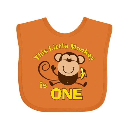 

Inktastic Little Monkey 1st Birthday Boy Gift Baby Boy or Baby Girl Bib