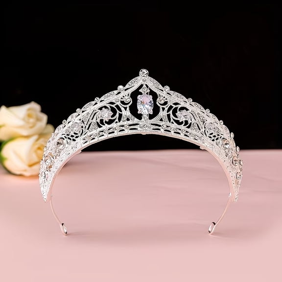 Luxury Bridal Hair Crown Tiara Elegant Wedding Headpiece for Women Quinceañera Birthday Party Crown Jewelry Accessory