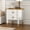 White, variant on Christopher Knight Home 2-Drawer Nightstand, Bedside Table with Antique Bronze Handles and Legs, Black