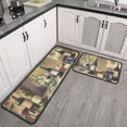thumbnail image 2 of Wine Kitchen Rugs Set 2Pcs Non Skid Kitchen Floor Rug and Mat Waterproof Kitchen Runner Rug Standing Area Mat Carpets for Floor Decor 17"x47"+17"x30", 2 of 5