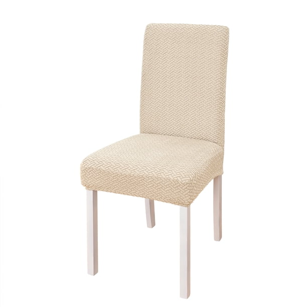 Forro de asiento Irfora Funda para silla simple Asiento y descanso en un medio paquete M Funda protectora para silla Material de vellón polar Rejilla de rayas elásticas para comedor Hotel Us Irfora Forro de asiento