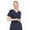 NAVY, variant on HEAL+WEAR Women’s Crossover Zip Front Scrub Top 4-Way Stretch Multi-Pocket Medical Workwear