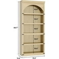 thumbnail image 2 of Arched Bookcase 68.7" Tall 5 Shelf Farmhouse Bookshelf, Curved Wooden Display Storage Rack with Metal Corner Protectors, Freestanding Book Shelf for Home Office, Living Room, Bedroom, 2 of 6