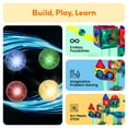 thumbnail image 3 of PicassoTiles LED Marbles for Marble Run Magnetic Tiles for Kids – 4PCS STEM Building Blocks Balls Toy, 3 of 10
